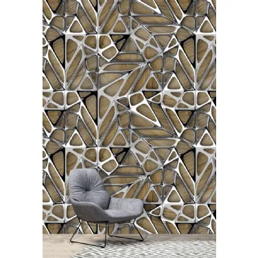 Carta da parati con effetto Metallo Cromato CP0526 di Pintdecor