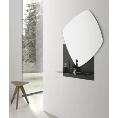 Specchio con mensola in metallo Double Trouble di Target Point