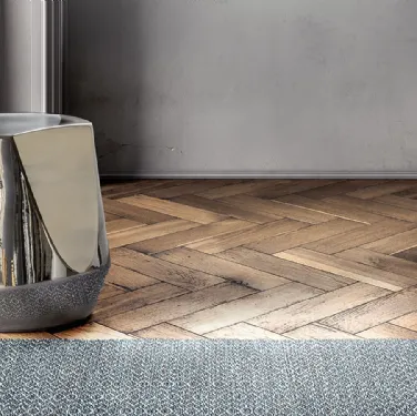 Tavolino di design Haik in ceramica ipergress Argento di Pianca