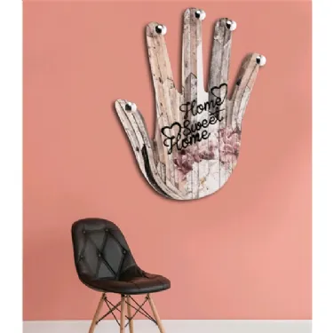 Appendiabito Home Sweet Home in legno di Pintdecor
