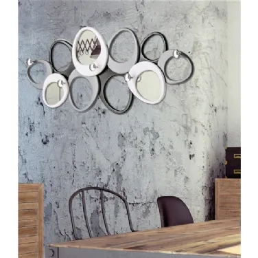 Appendiabito Molecole in metallo con specchi di Pintdecor