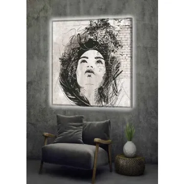 Pannello decorativo luminoso Tratti di Viso di Pintdecor