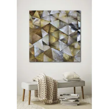Quadro geometrico Madreperla di Pintdecor