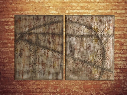 Quadro su metallo dipinto a olio di Stones