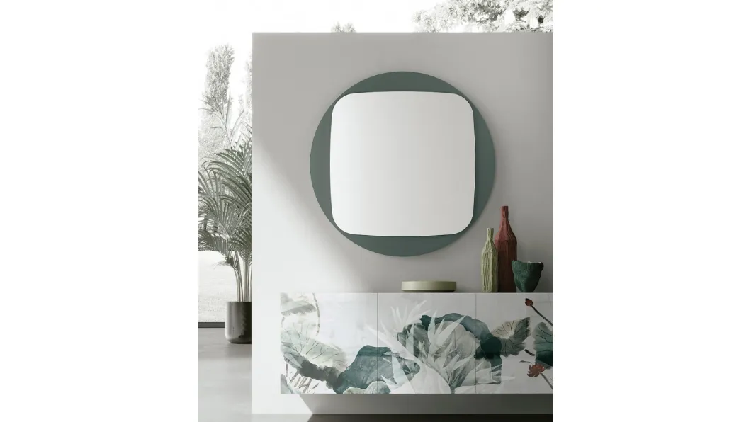 Specchio Space con cornice in vetro di Target Point