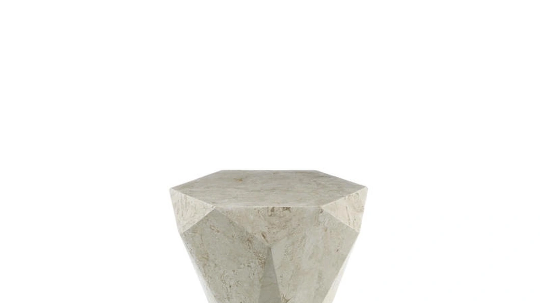 Tavolino Diamond Small in pietra fossile di Stones