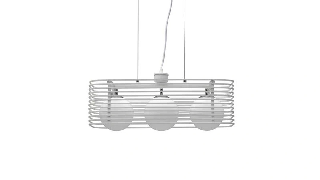 Lampada a sospensione Cage in metallo Bianco di Stones