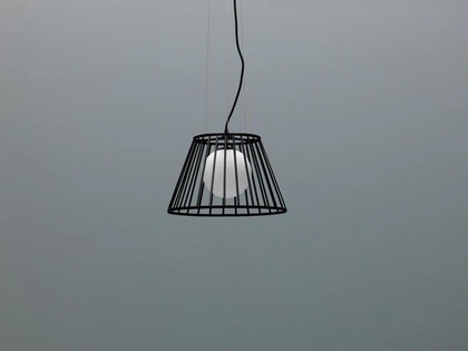 Lampada a sospensione Cage in metallo Nero di Stones