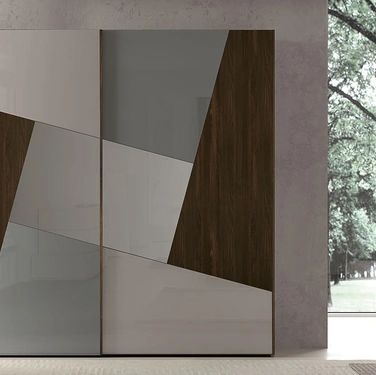 Armadio in vetro e rovere termocotto Sector di Adriatica