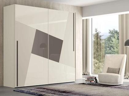 Armadio Twist in laccato e vetro di Adriatica