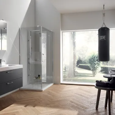 Mobile da Bagno Aquo in laccato opaco Degré Grigio Titanio di Scavolini Bathrooms