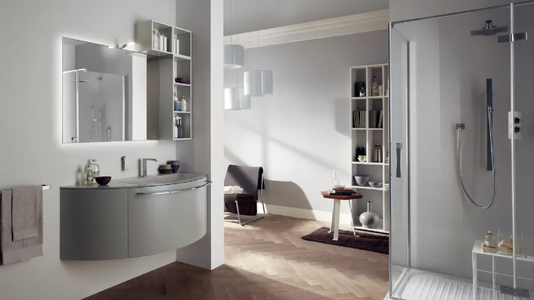 Mobile da Bagno Aquo in laccato opaco Grigio Titanio di Scavolini Bathrooms