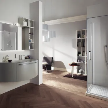 Mobile da Bagno Aquo Laccato Opaco Grigio Titanio di Scavolini Bathrooms