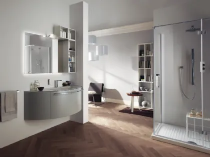 Mobile da Bagno Aquo Laccato Opaco Grigio Titanio di Scavolini Bathrooms