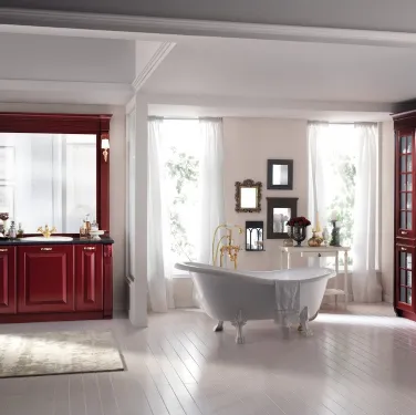 Mobile da Bagno Baltimora Laccato Opaco Rosso di Scavolini Bathrooms