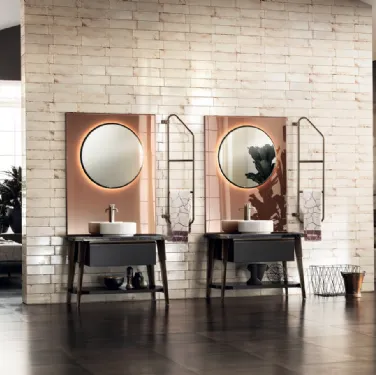 Mobile da Bagno Diesel Laccato Opaco Nero Ardesia di Scavolini Bathrooms