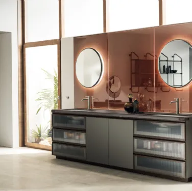 Mobile da Bagno Diesel Laccato Opaco Verde Minerale di Scavolini Bathrooms