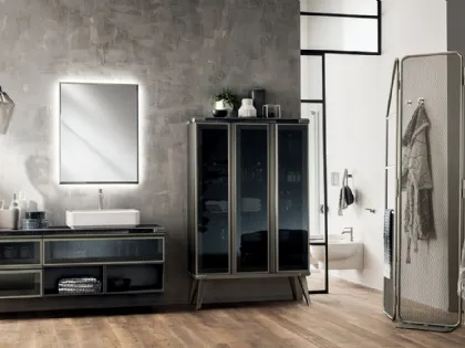 Mobile da Bagno Diesel Open Workshop con ante in vetro di Scavolini Bathrooms