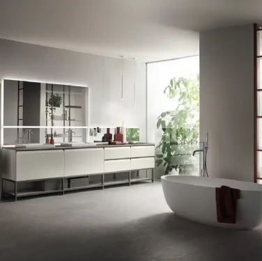 Mobile da Bagno Formalia Laccato Opaco Bianco Prestige di Scavolini Bathrooms