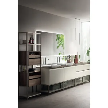 Mobile da Bagno Formalia Sistema Parete Status Titanio  di Scavolini Bathrooms