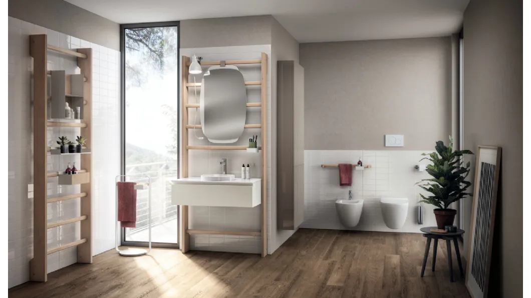 Mobile da Bagno Gym Laccato Opaco Space Bianco Prestige di Scavolini Bathrooms