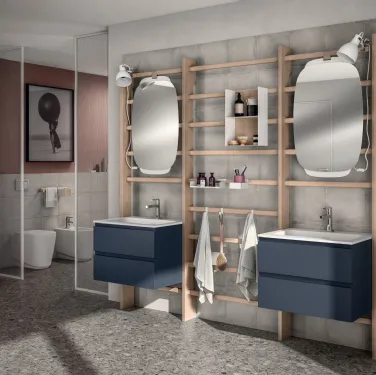 Mobile da Bagno Gym Space Laccato Opaco Blu Moon di Scavolini Bathrooms