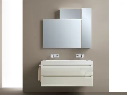 Mobile da Bagno Idro in laccato lucido Grigio Chiaro di Scavolini Bathrooms