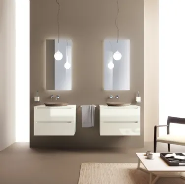 Mobile da Bagno Idro Laccato Lucido Bianco Prestige di Scavolini Bathrooms