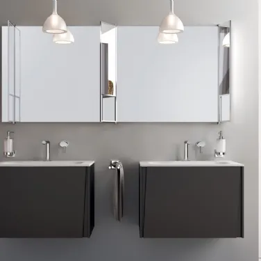 Mobile da Bagno Lagu in laccato opaco Grigio Ferro di Scavolini Bathrooms