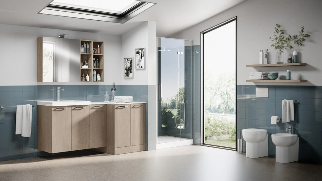 Mobile da Bagno Laundry Space Aquo finitura Rovere Gessato di Scavolini Bathrooms