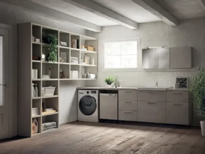 Mobile da Bagno Laundry Space Aquo Decorativo Azimut di Scavolini Bathrooms