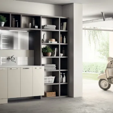 Mobile da Bagno Laundry Space Aquo Decorativo Grigio Gabbiano di Scavolini Bathrooms