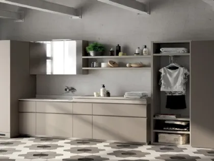 Mobile da Bagno Laundry Space in decorativo Grigio Selce di Scavolini Bathrooms