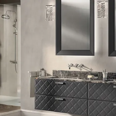 Mobile da Bagno Magnifica ante a rombi in laccato Grigio Ferro di Scavolini Bathrooms