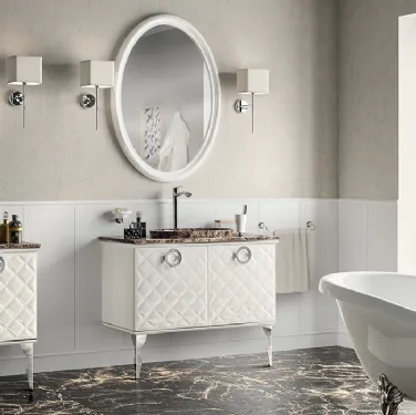 Mobile da Bagno Magnifica con Ante lavorazione a Rombi laccato lucido di Scavolini Bathrooms