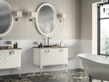 Mobile da Bagno Magnifica con Ante lavorazione a Rombi laccato lucido di Scavolini Bathrooms