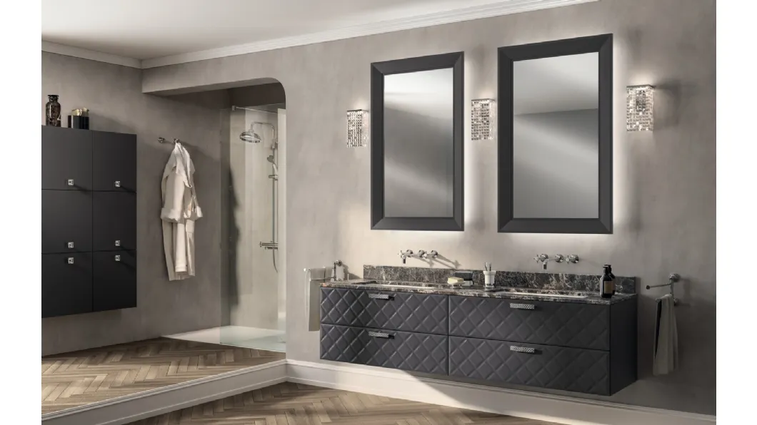 Mobile da Bagno Magnifica Glamour Laccato Opaco Grigio Ferro di Scavolini Bathrooms