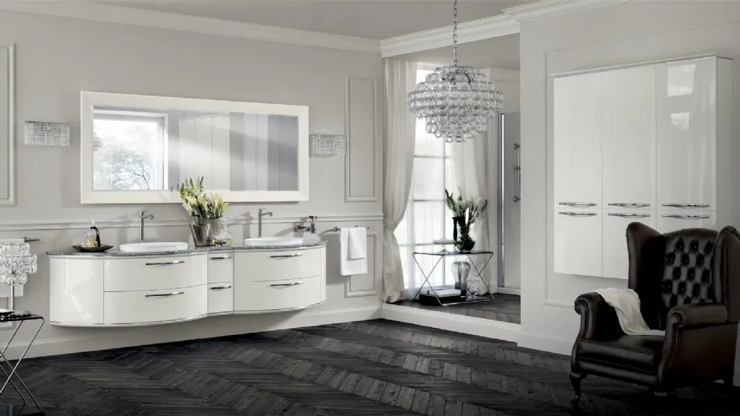 Mobile da Bagno Magnifica in laccato lucido Bianco Prestige di Scavolini Bathrooms