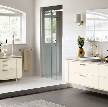 Mobile da Bagno Magnifica in laccato lucido Panna Porcellana di Scavolini Bathrooms