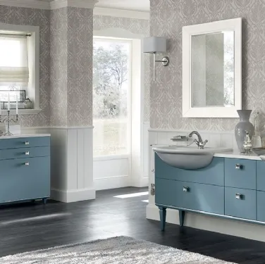 Mobile da Bagno Magnifica in laccato opaco Verde Ottanio di Scavolini Bathrooms