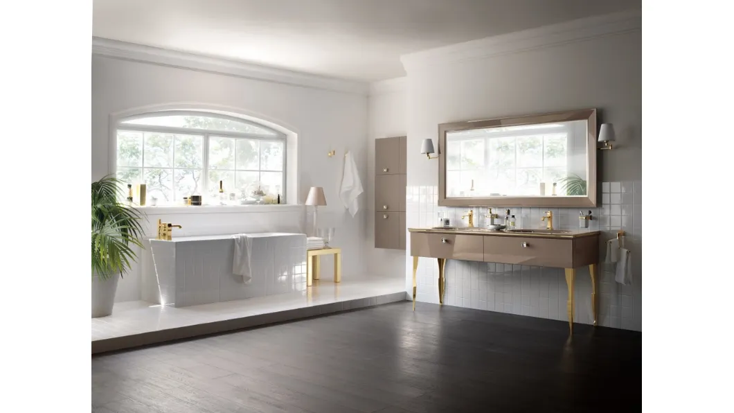 Mobile da Bagno Magnifica Laccato Lucido Grigio Tundra di Scavolini Bathrooms