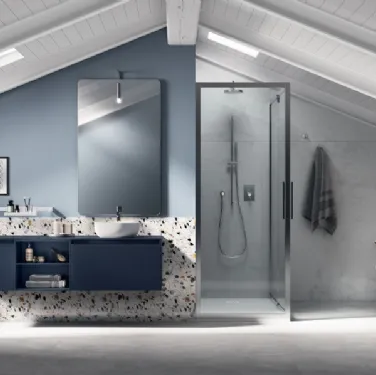 Mobile da Bagno Miko Laccato Opaco Blu Moon di Scavolini Bathrooms