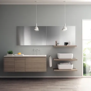 Mobile da Bagno Qi in Decorativo Olmo Hono 03 di Scavolini Bathrooms