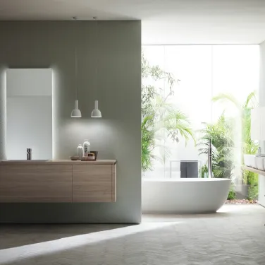 Mobile da Bagno Qi in Decorativo Olmo Hono 01 di Scavolini Bathrooms