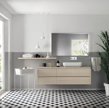 Mobile da Bagno Qi in Decorativo Olmo Kuuki 03 di Scavolini Bathrooms