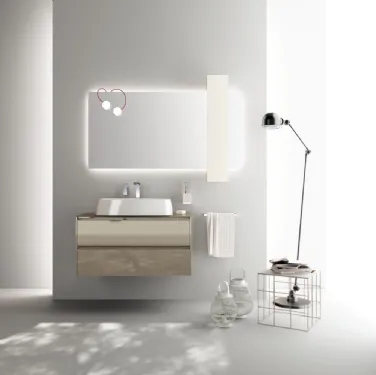 Mobile da Bagno Rivo Laccato Lucido e vetro Visone di Scavolini Bathrooms