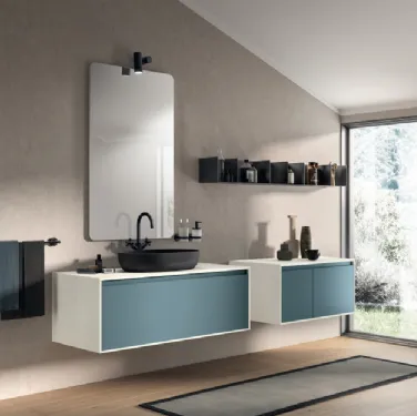 Mobile da Bagno Rivo Laccato Opaco Verde Ottanio di Scavolini Bathrooms