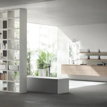 Mobile da Bagno Qi in Decorativo Olmo Hono 02 di Scavolini Bathrooms
