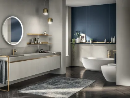 Mobile da Bagno Tratto in Decorativo Concrete Jersey di Scavolini Bathrooms