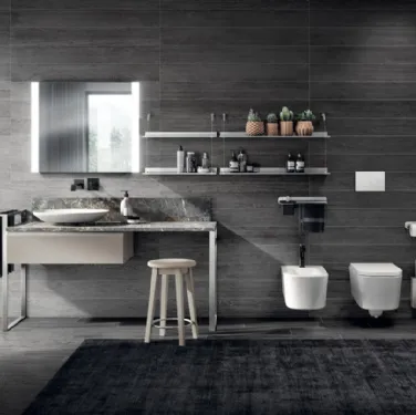 Mobile da Bagno Tratto Laccato Opaco Visone di Scavolini Bathrooms